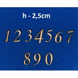 Cyfra, cyferka h-2,5cm / CENA ZA 1szt